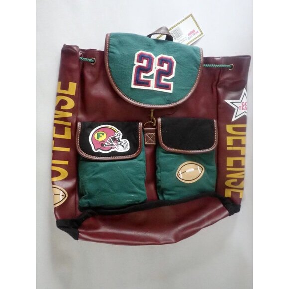 Vintage Mischief Makers Backpack Book Bag NEW Tags Football Sports - Picture 1 of 5